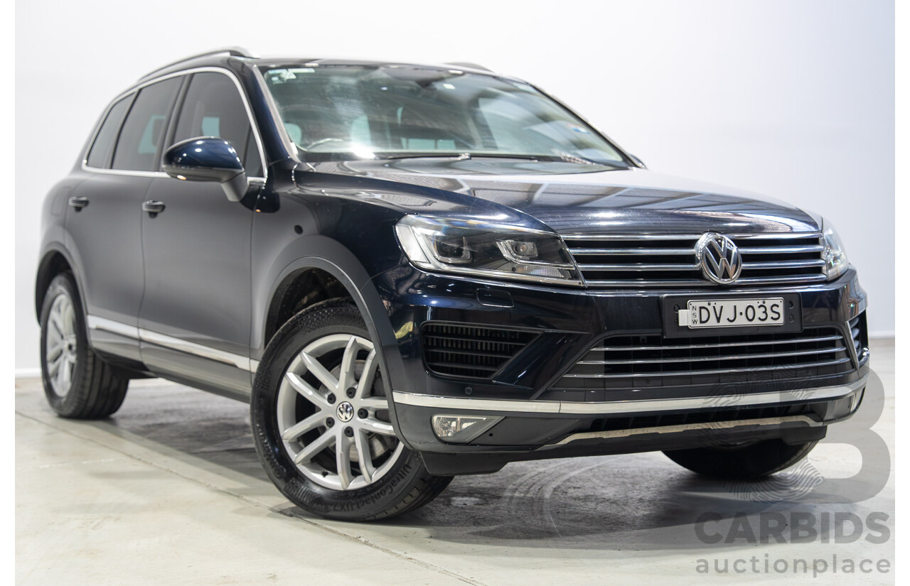 03/2018 Volkswagen Touareg 150 TDI Element 7P MY18 4d Wagon Blue Turbo Diesel 3.0L