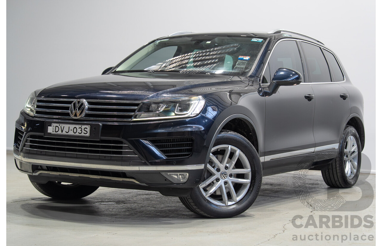 03/2018 Volkswagen Touareg 150 TDI Element 7P MY18 4d Wagon Blue Turbo Diesel 3.0L