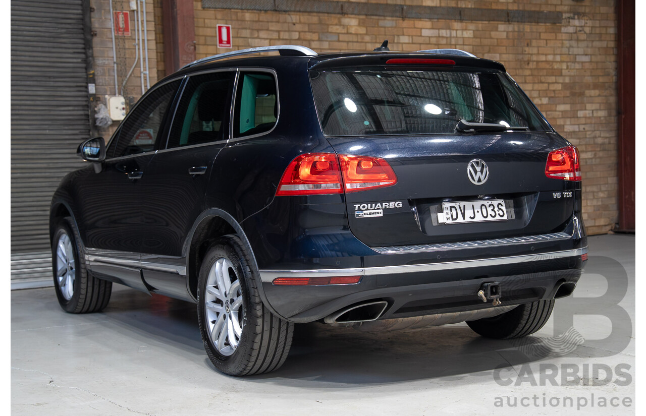 03/2018 Volkswagen Touareg 150 TDI Element 7P MY18 4d Wagon Blue Turbo Diesel 3.0L