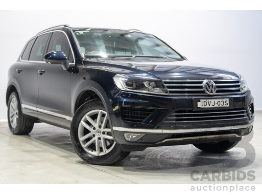 03/2018 Volkswagen Touareg 150 TDI Element 7P MY18 4d Wagon Blue Turbo Diesel 3.0L