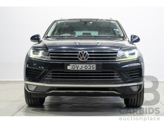 03/2018 Volkswagen Touareg 150 TDI Element 7P MY18 4d Wagon Blue Turbo Diesel 3.0L