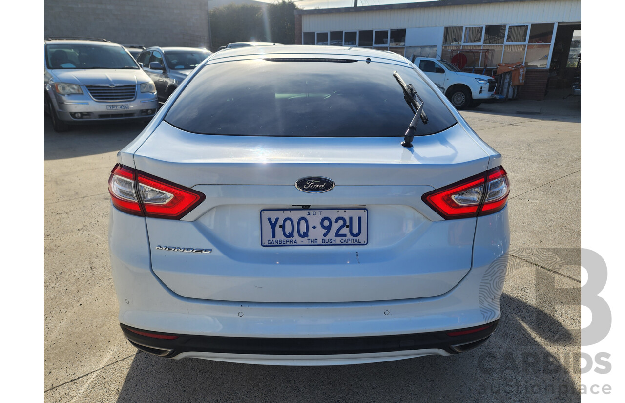 11/2015 Ford Mondeo Ambiente TDCi MD 5d Hatchback White 2.0L