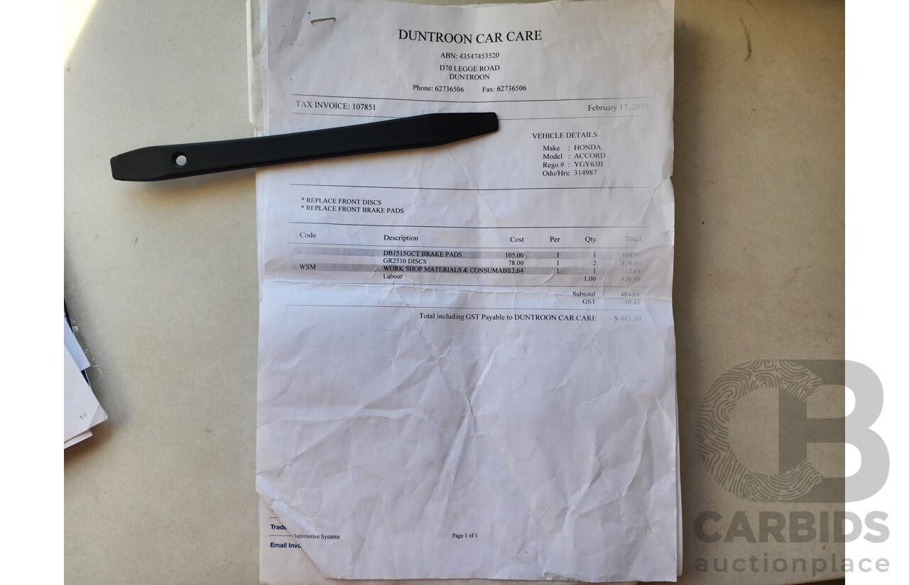 05/2004 Honda Accord EURO 4d Sedan Blue 2.4L