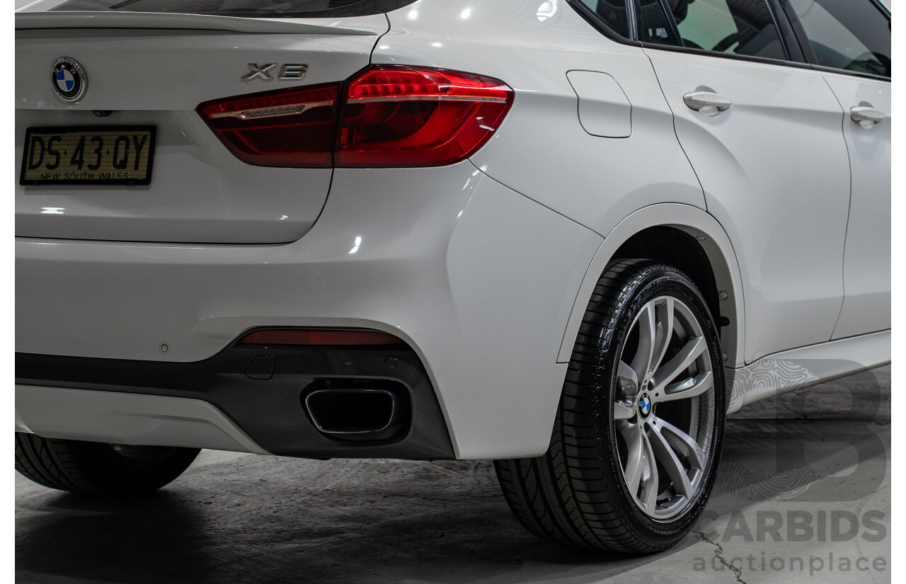 04/2016 Bmw X6 xDrive40d F16 MY16 4d Coupe White Turbo Diesel 3.0L