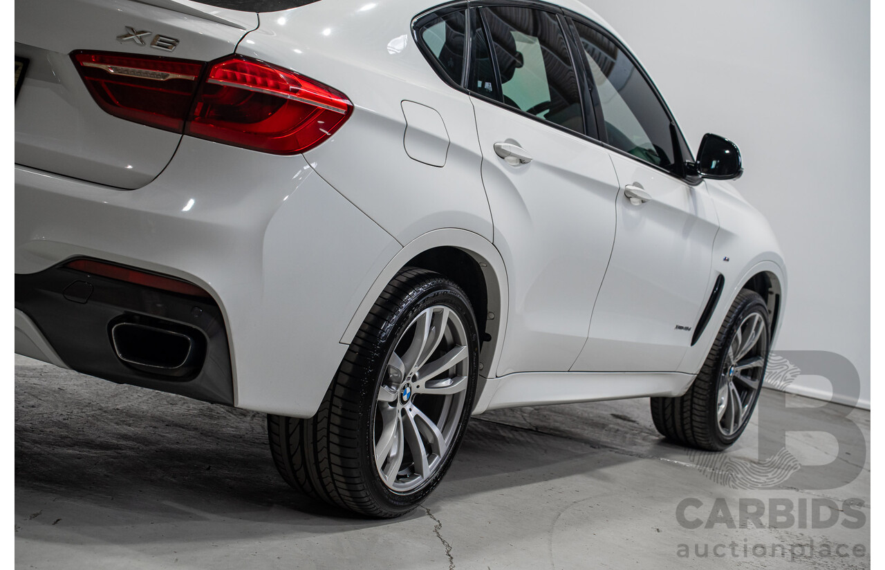 04/2016 Bmw X6 xDrive40d F16 MY16 4d Coupe White Turbo Diesel 3.0L