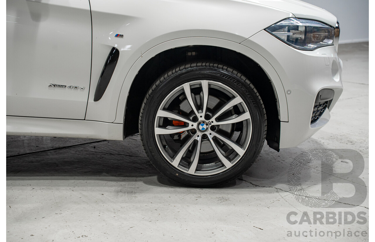 04/2016 Bmw X6 xDrive40d F16 MY16 4d Coupe White Turbo Diesel 3.0L