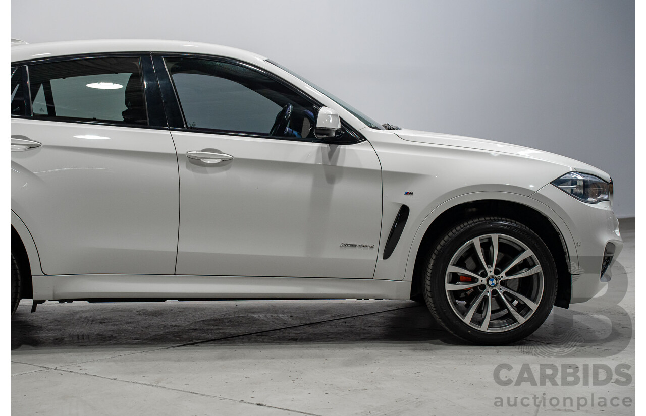 04/2016 Bmw X6 xDrive40d F16 MY16 4d Coupe White Turbo Diesel 3.0L