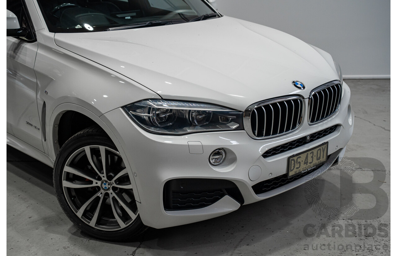 04/2016 Bmw X6 xDrive40d F16 MY16 4d Coupe White Turbo Diesel 3.0L