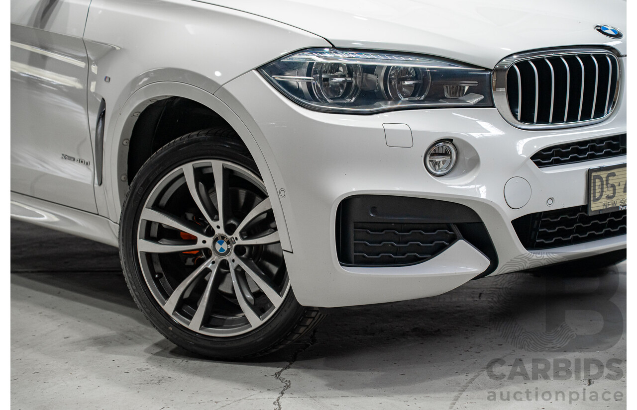 04/2016 Bmw X6 xDrive40d F16 MY16 4d Coupe White Turbo Diesel 3.0L