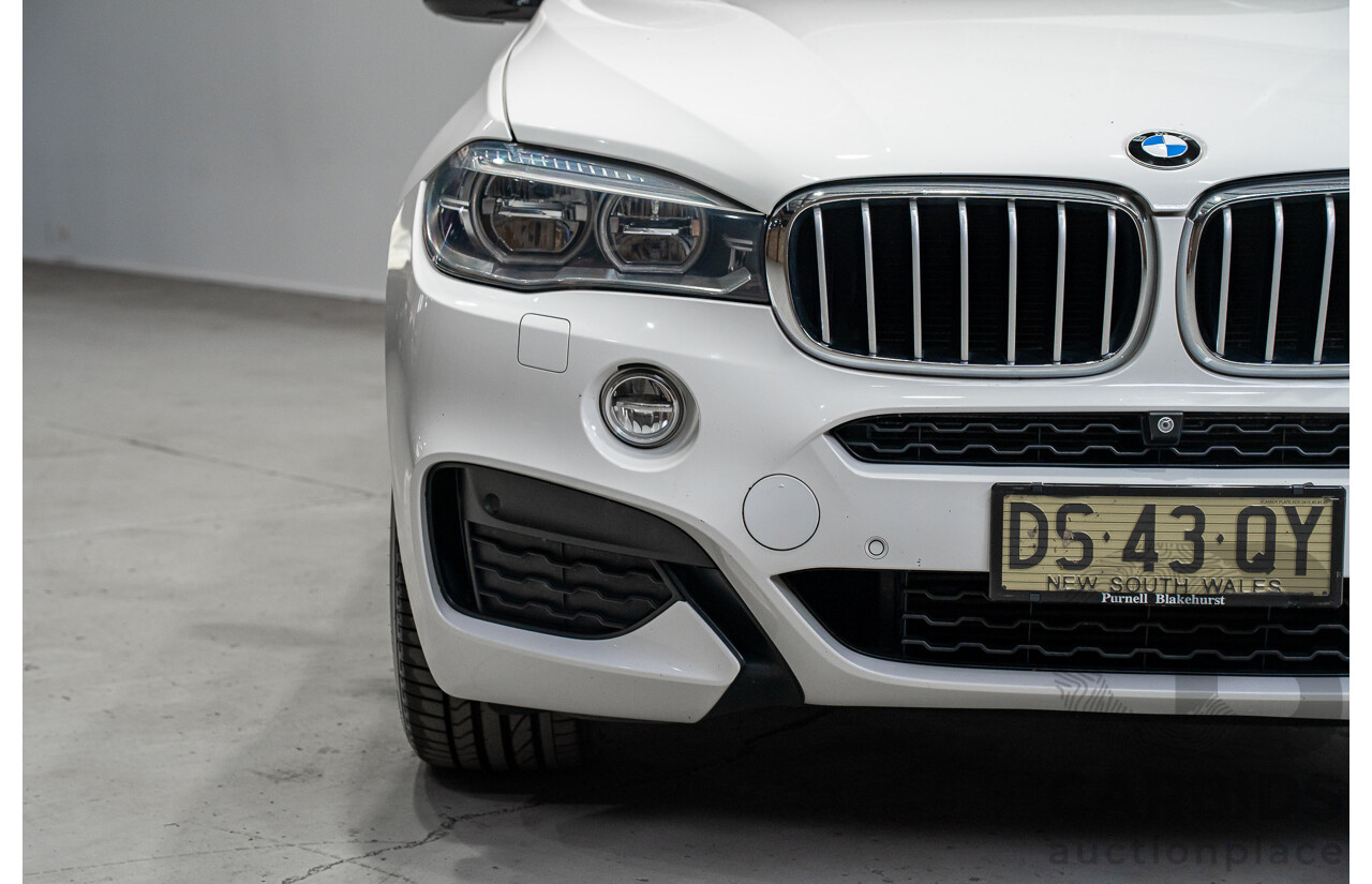 04/2016 Bmw X6 xDrive40d F16 MY16 4d Coupe White Turbo Diesel 3.0L