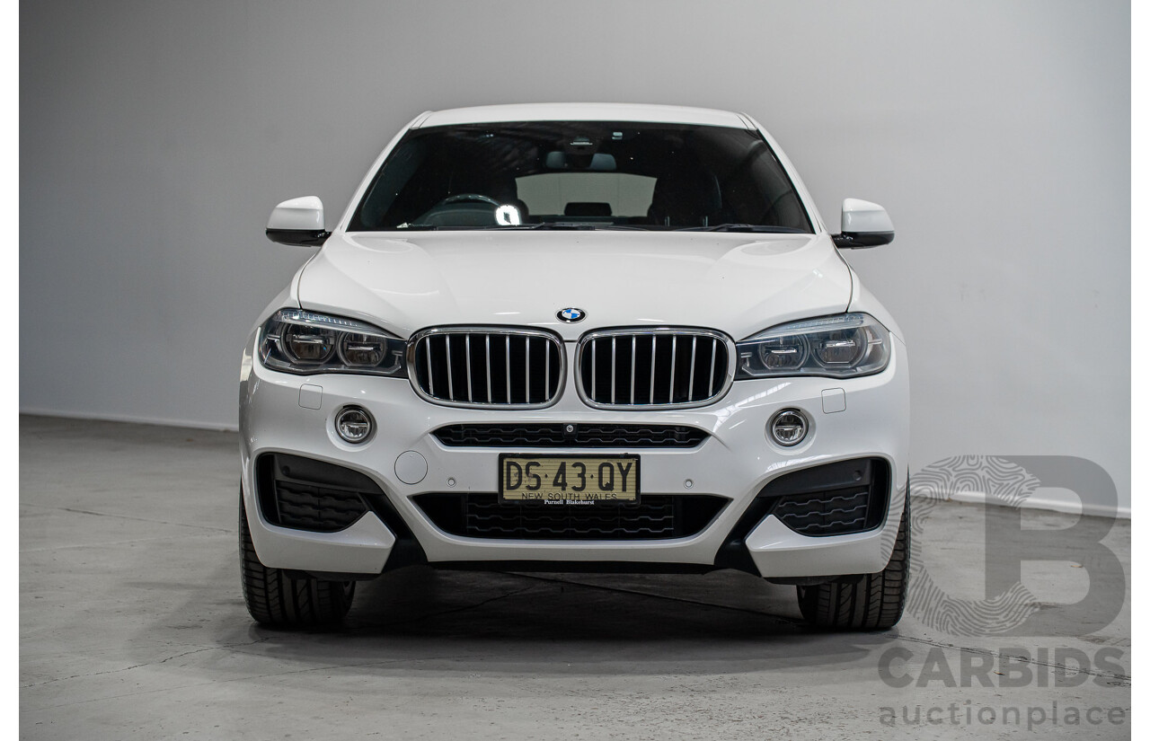 04/2016 Bmw X6 xDrive40d F16 MY16 4d Coupe White Turbo Diesel 3.0L