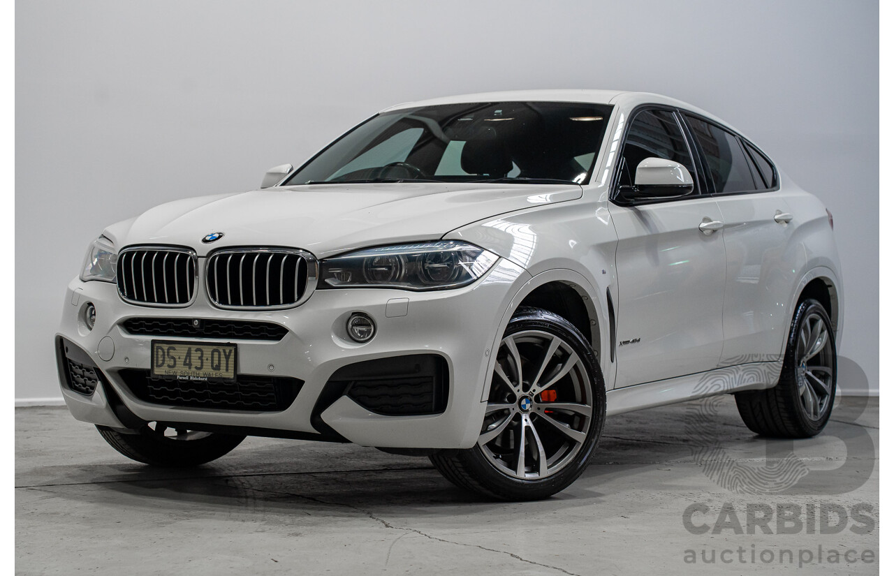 04/2016 Bmw X6 xDrive40d F16 MY16 4d Coupe White Turbo Diesel 3.0L