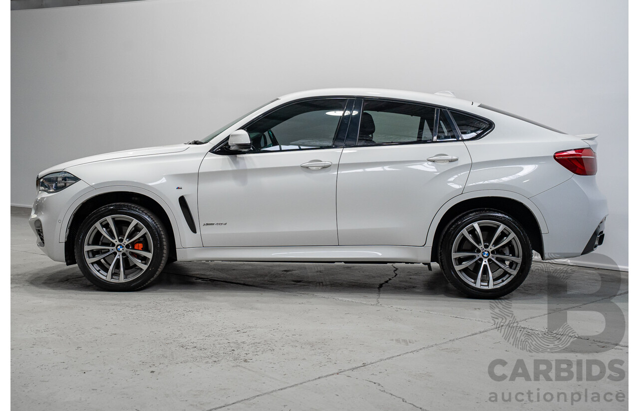 04/2016 Bmw X6 xDrive40d F16 MY16 4d Coupe White Turbo Diesel 3.0L