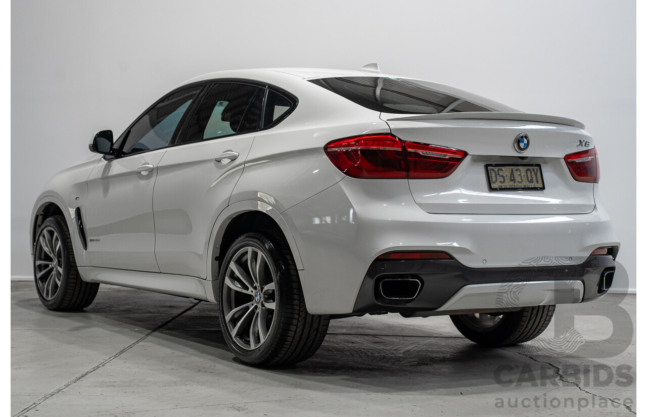 04/2016 Bmw X6 xDrive40d F16 MY16 4d Coupe White Turbo Diesel 3.0L