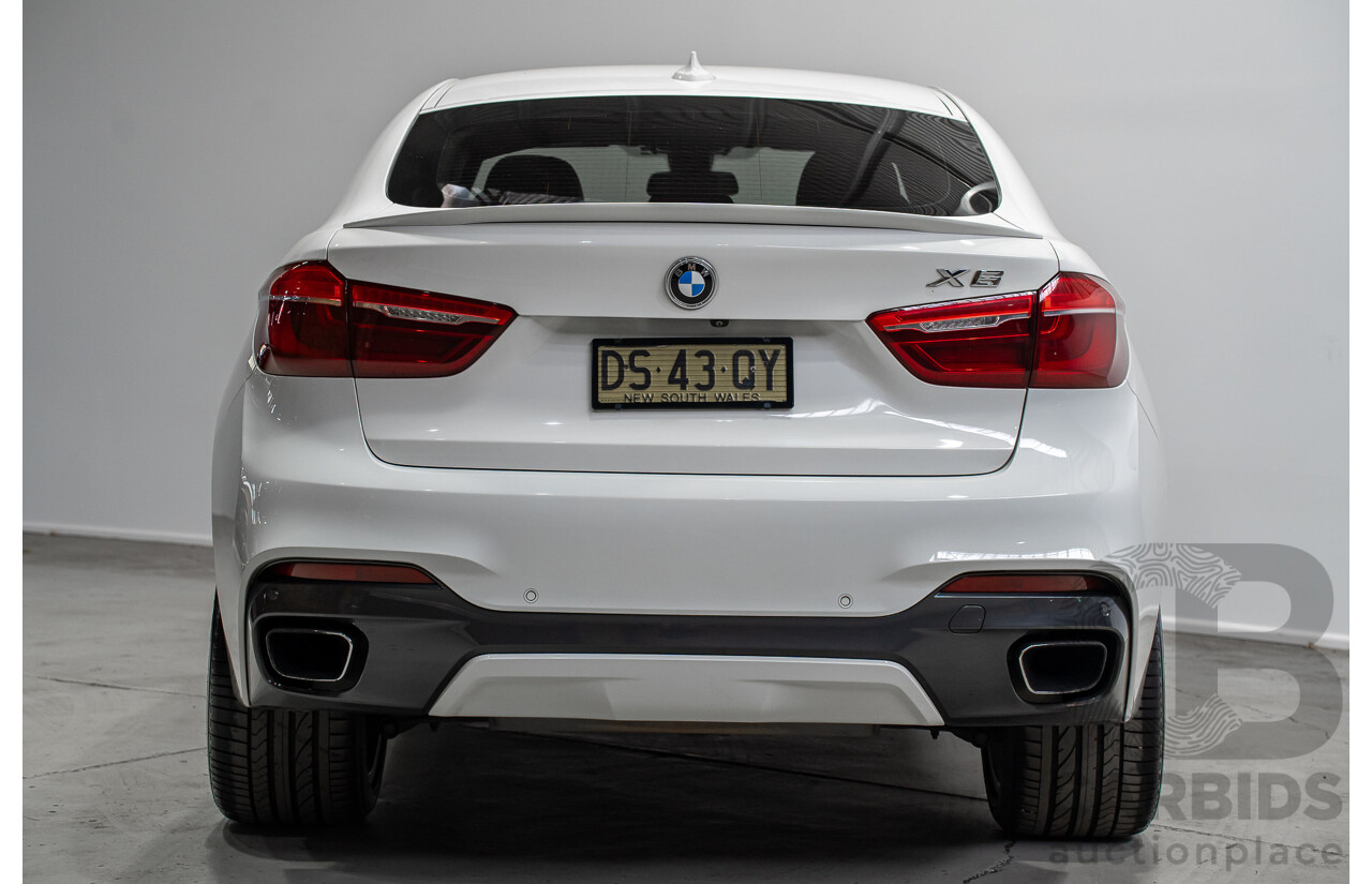 04/2016 Bmw X6 xDrive40d F16 MY16 4d Coupe White Turbo Diesel 3.0L
