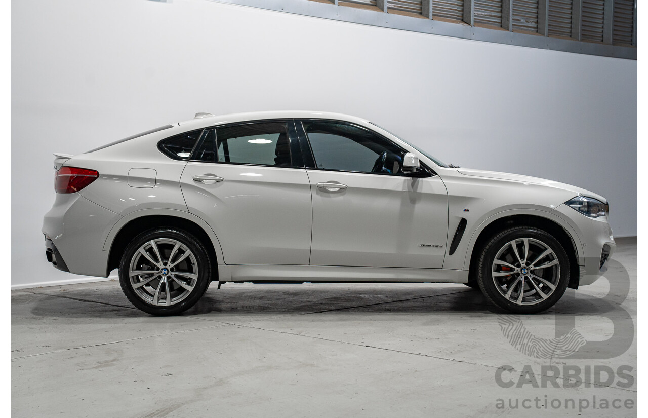 04/2016 Bmw X6 xDrive40d F16 MY16 4d Coupe White Turbo Diesel 3.0L