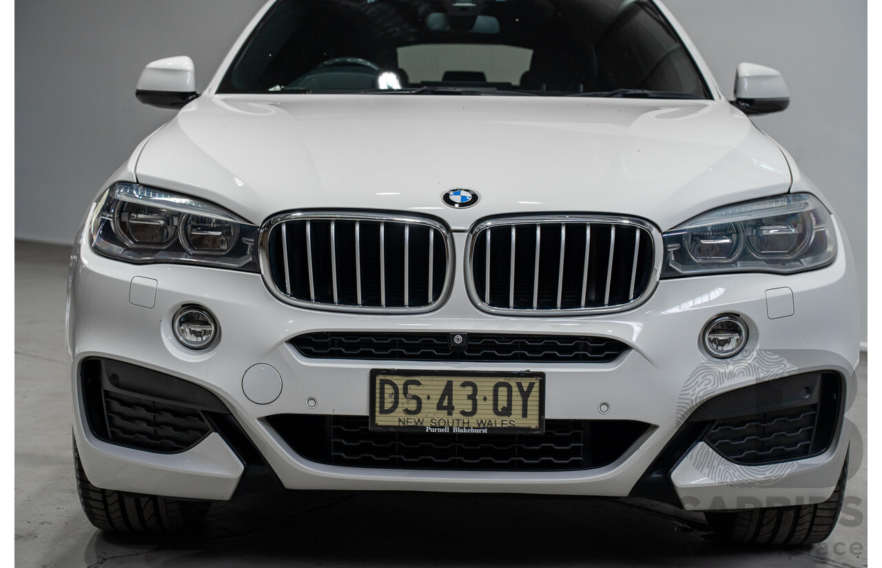 04/2016 Bmw X6 xDrive40d F16 MY16 4d Coupe White Turbo Diesel 3.0L