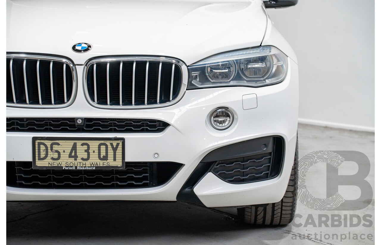 04/2016 Bmw X6 xDrive40d F16 MY16 4d Coupe White Turbo Diesel 3.0L