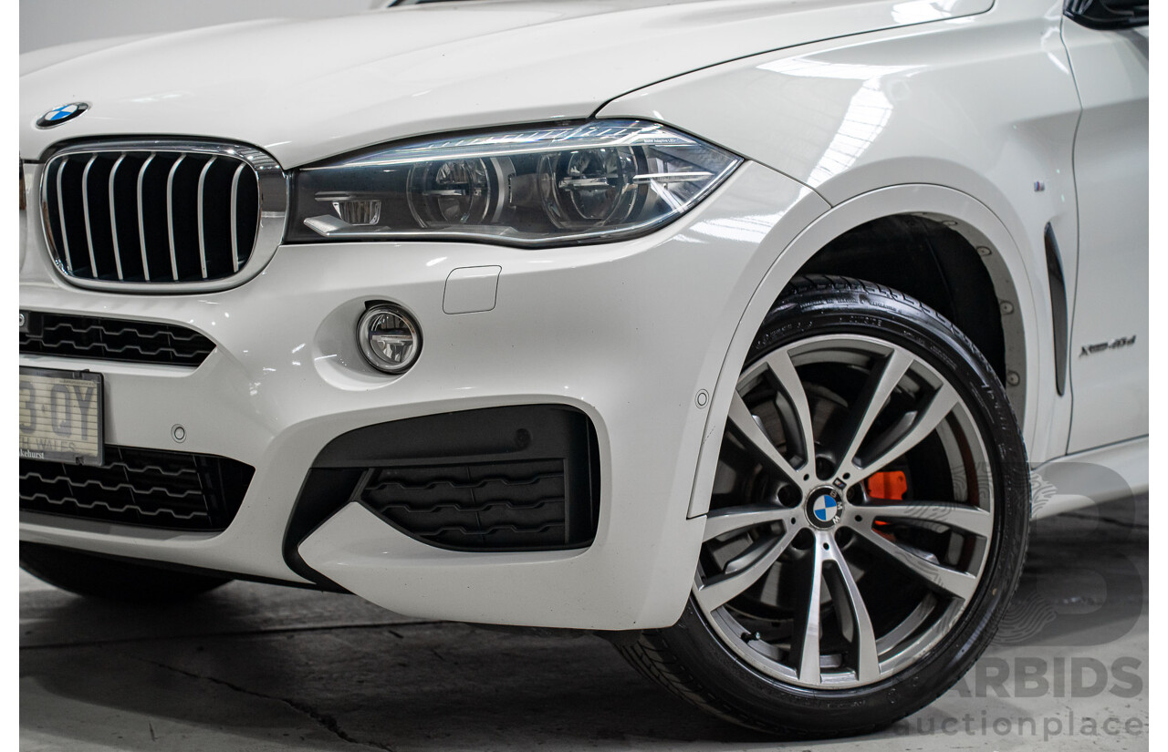 04/2016 Bmw X6 xDrive40d F16 MY16 4d Coupe White Turbo Diesel 3.0L