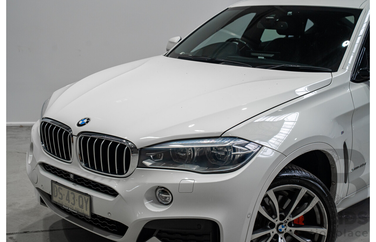 04/2016 Bmw X6 xDrive40d F16 MY16 4d Coupe White Turbo Diesel 3.0L