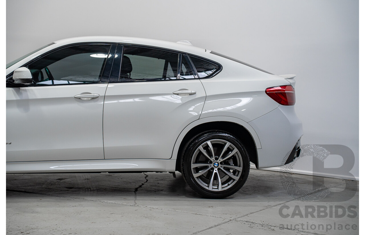 04/2016 Bmw X6 xDrive40d F16 MY16 4d Coupe White Turbo Diesel 3.0L
