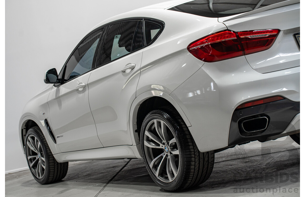 04/2016 Bmw X6 xDrive40d F16 MY16 4d Coupe White Turbo Diesel 3.0L
