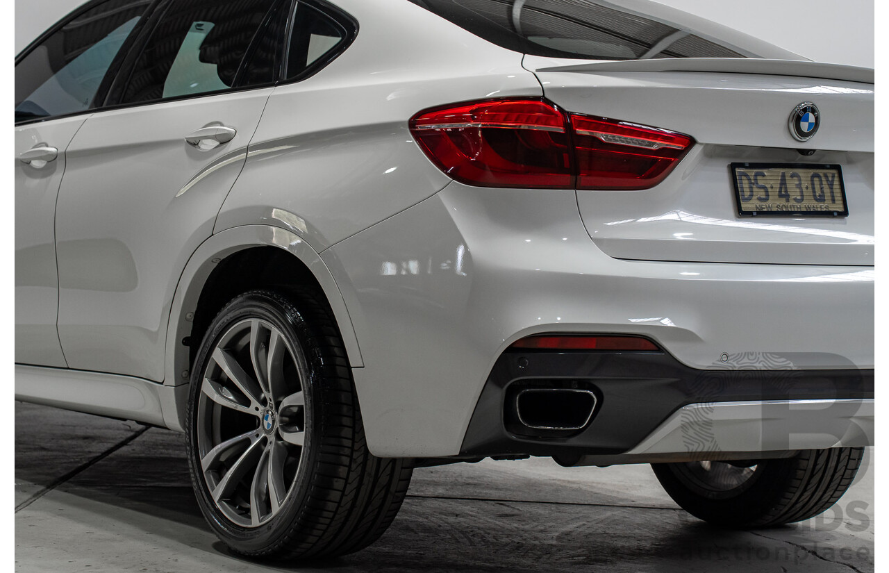 04/2016 Bmw X6 xDrive40d F16 MY16 4d Coupe White Turbo Diesel 3.0L