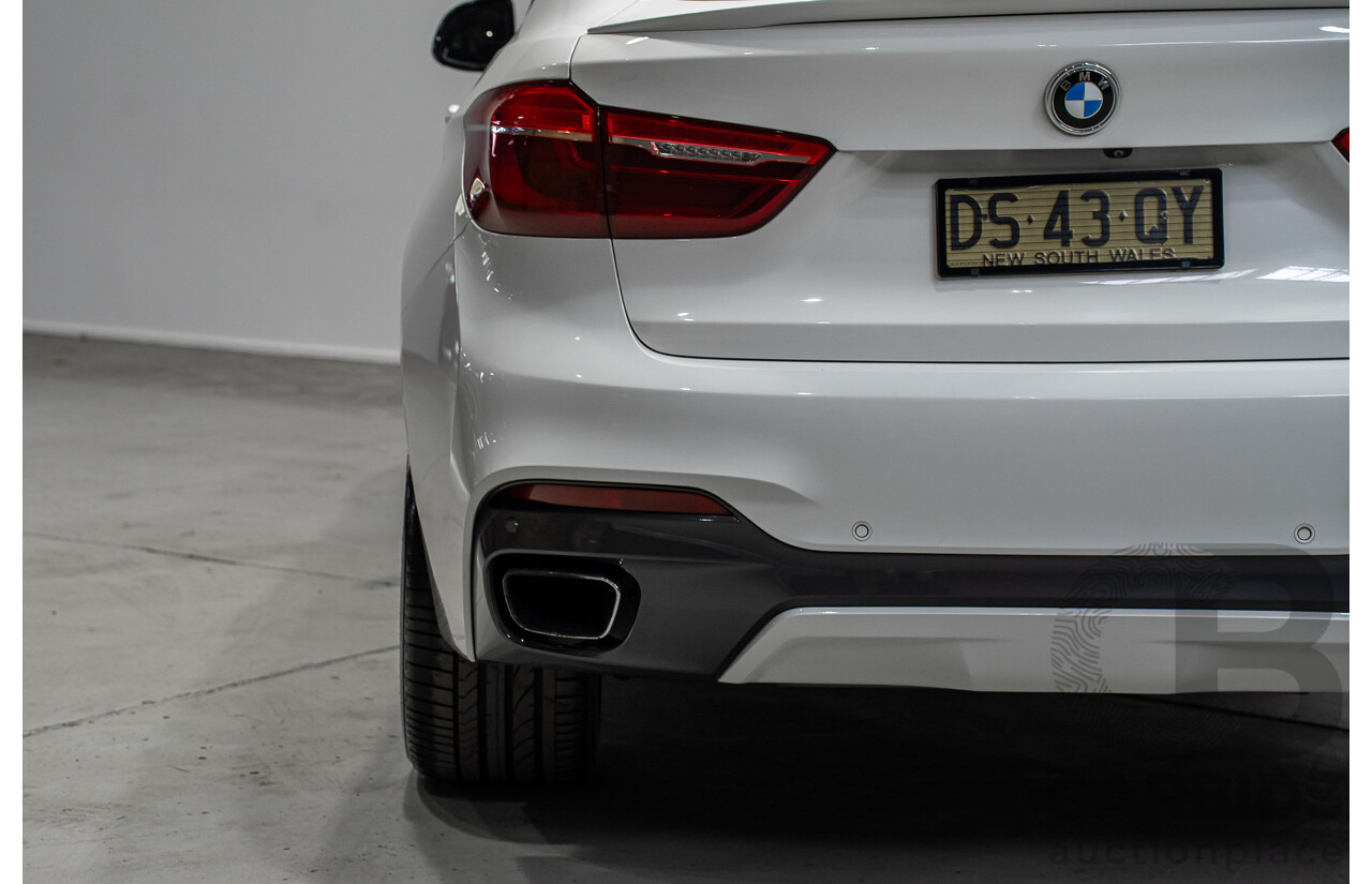04/2016 Bmw X6 xDrive40d F16 MY16 4d Coupe White Turbo Diesel 3.0L