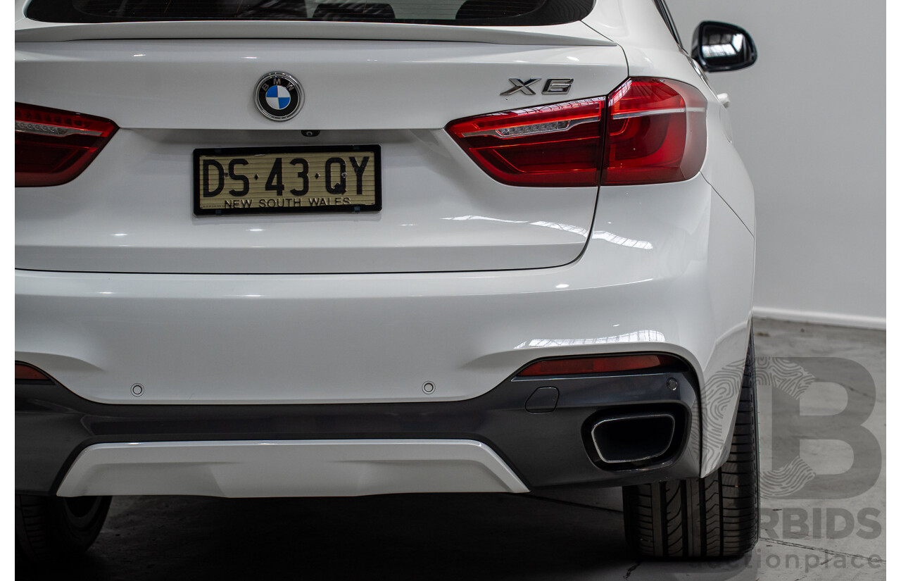 04/2016 Bmw X6 xDrive40d F16 MY16 4d Coupe White Turbo Diesel 3.0L