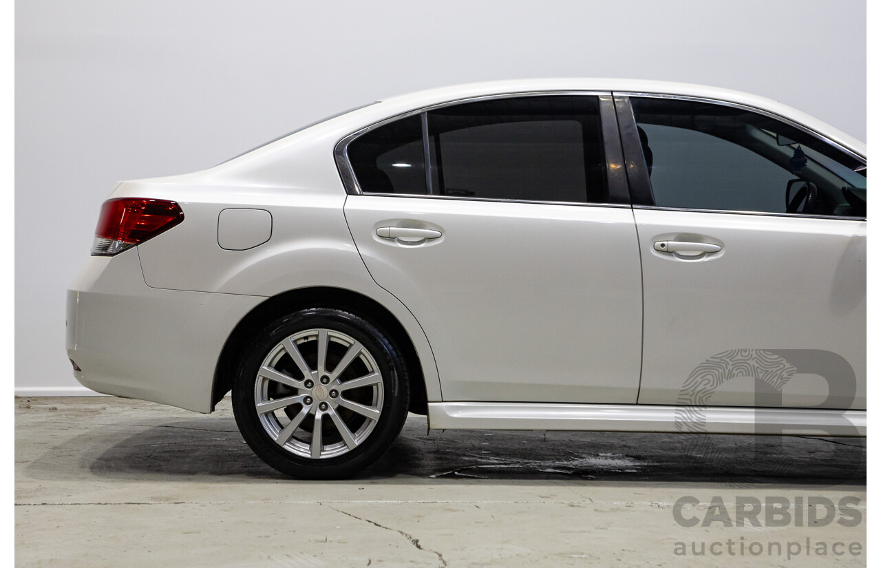 09/2011 Subaru Liberty 2.5i (AWD) MY11 4d Sedan White 2.5L