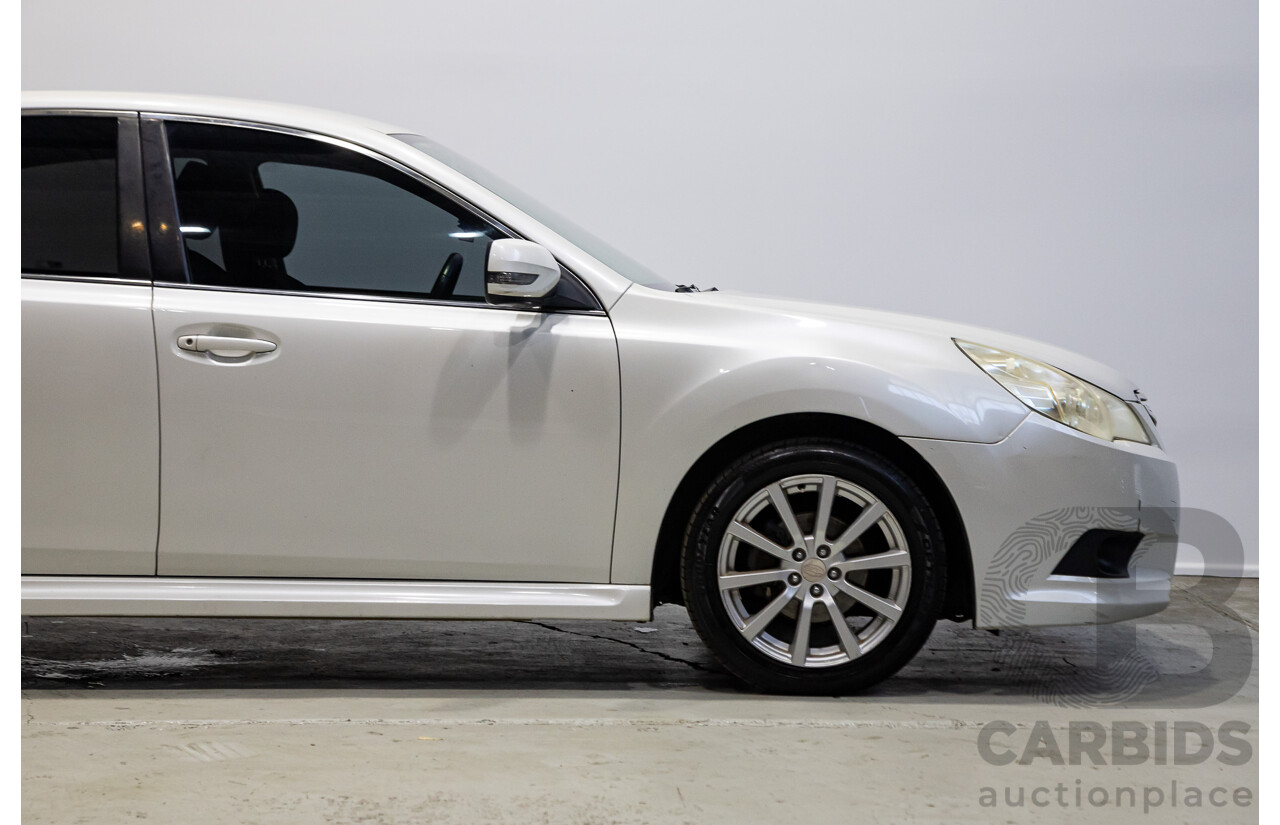 09/2011 Subaru Liberty 2.5i (AWD) MY11 4d Sedan White 2.5L