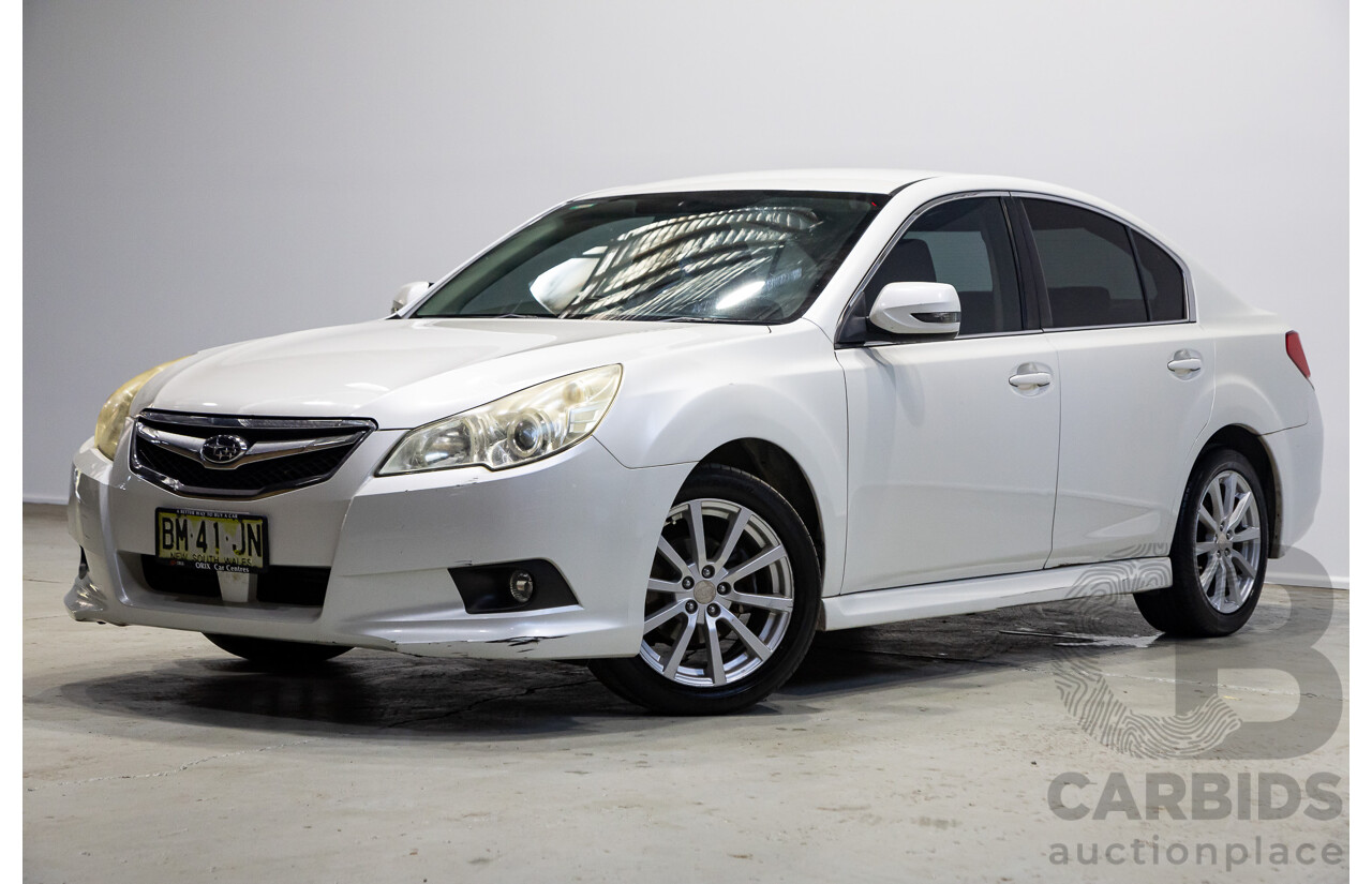 09/2011 Subaru Liberty 2.5i (AWD) MY11 4d Sedan White 2.5L