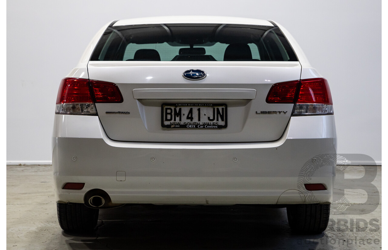 09/2011 Subaru Liberty 2.5i (AWD) MY11 4d Sedan White 2.5L