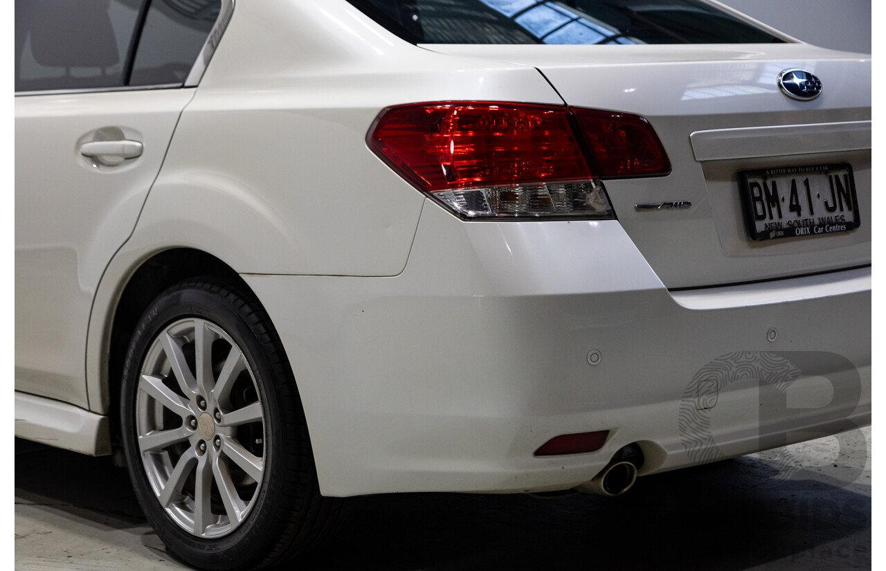 09/2011 Subaru Liberty 2.5i (AWD) MY11 4d Sedan White 2.5L