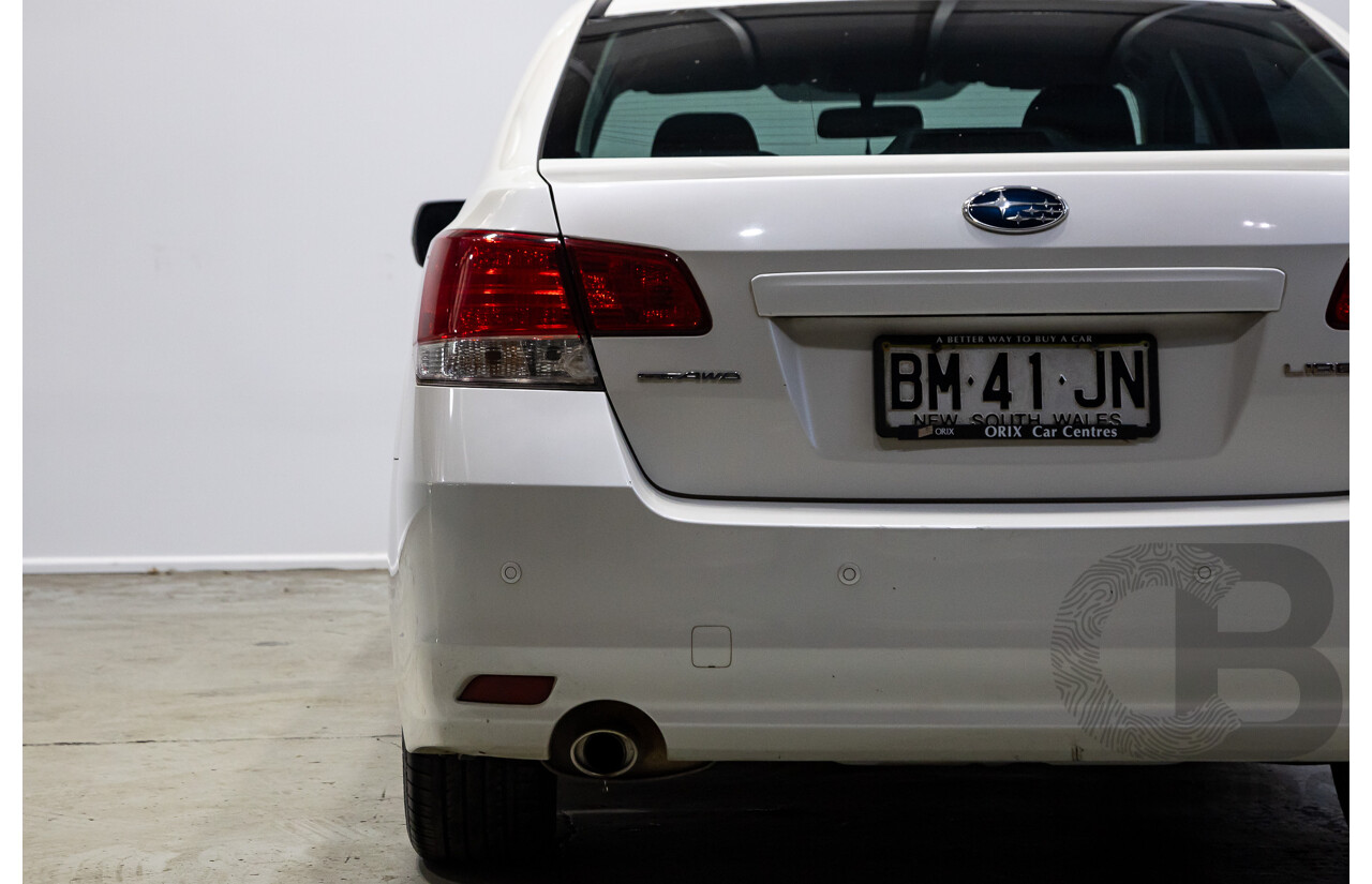 09/2011 Subaru Liberty 2.5i (AWD) MY11 4d Sedan White 2.5L