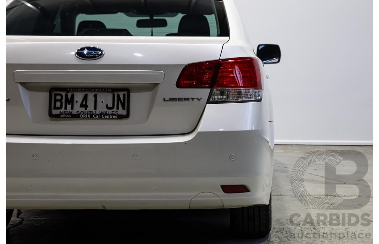 09/2011 Subaru Liberty 2.5i (AWD) MY11 4d Sedan White 2.5L