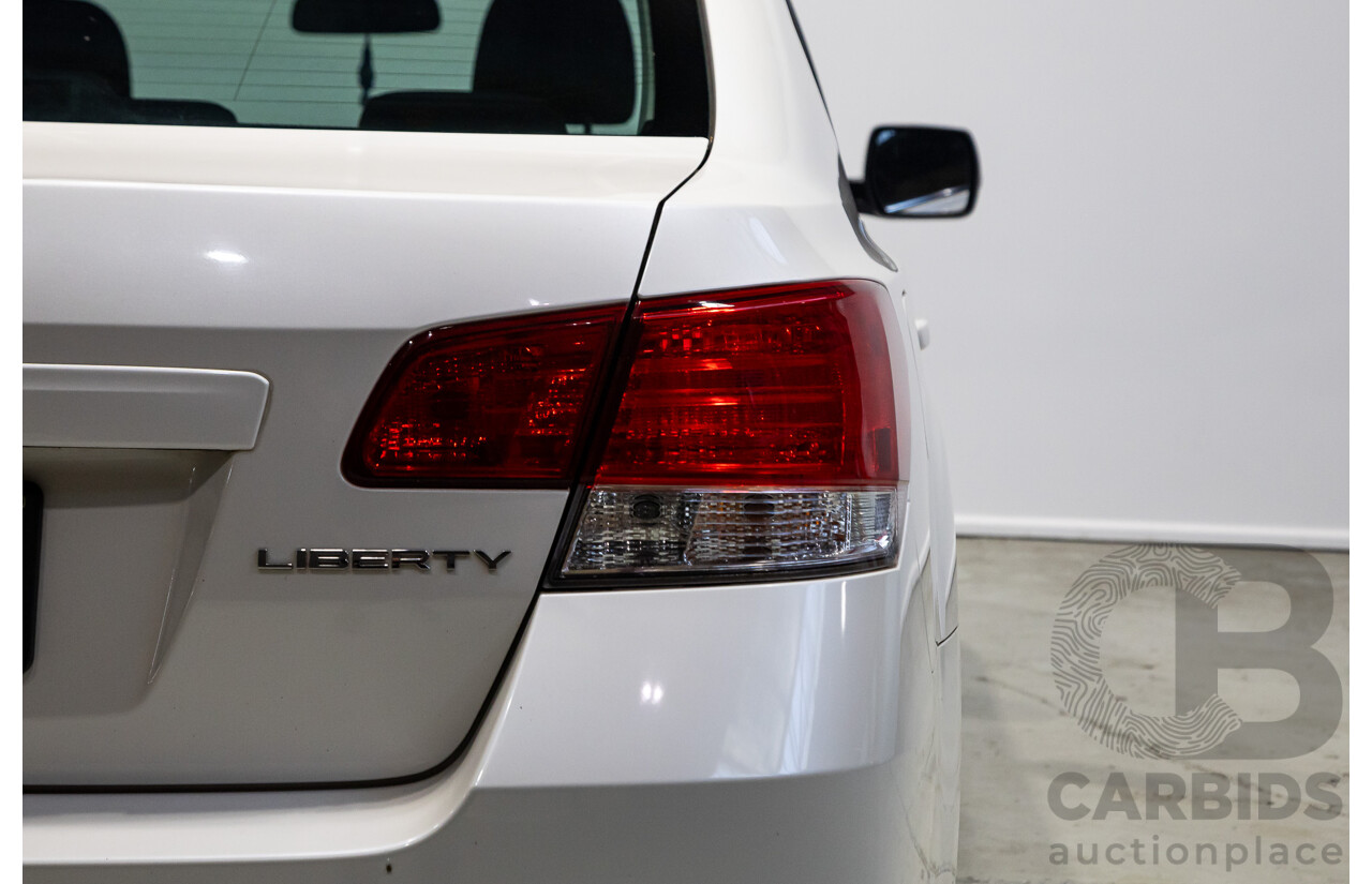 09/2011 Subaru Liberty 2.5i (AWD) MY11 4d Sedan White 2.5L