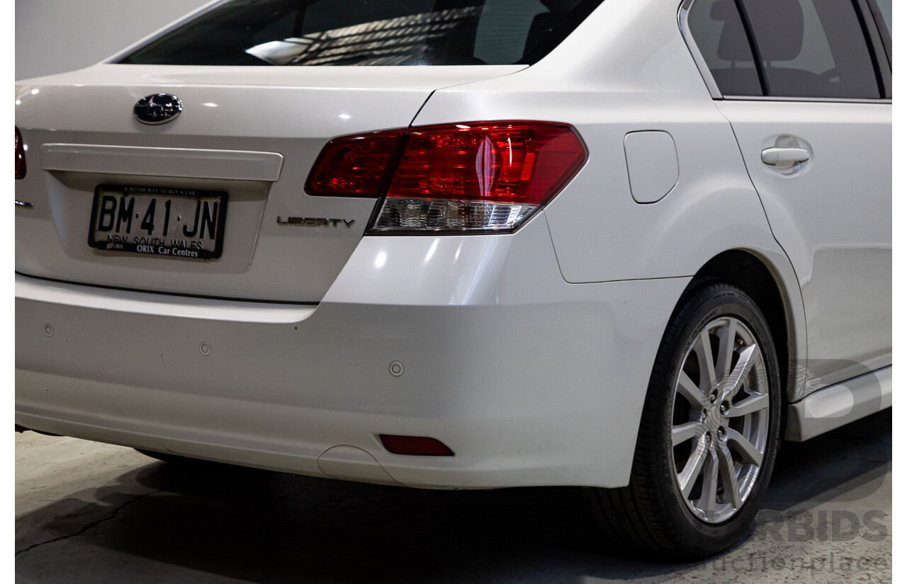 09/2011 Subaru Liberty 2.5i (AWD) MY11 4d Sedan White 2.5L
