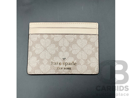 LONGCHAMP Le Pliage Original Pouch with Handle, KATE SPADE Flower Small Card Holder - Lot of 2