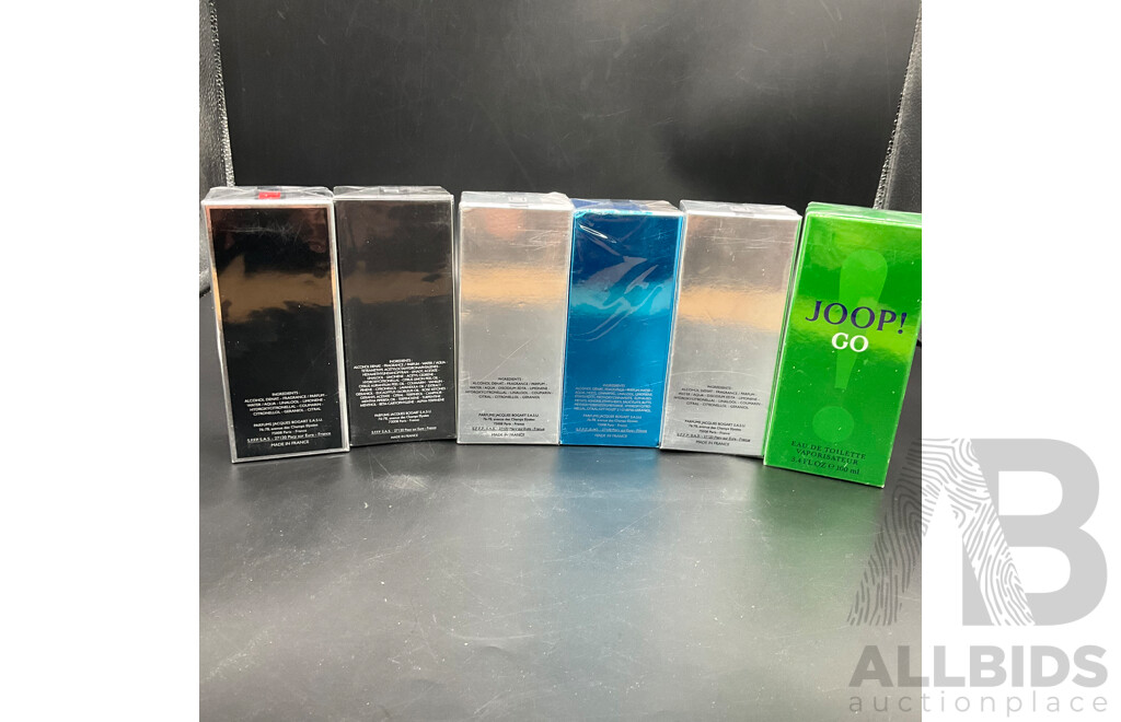 Assortment of Mens Colognes & Supplements (Silver Scent, Joop!, Swisse Ultiboost Sleep) Billabong Bag Included - LOT of 9