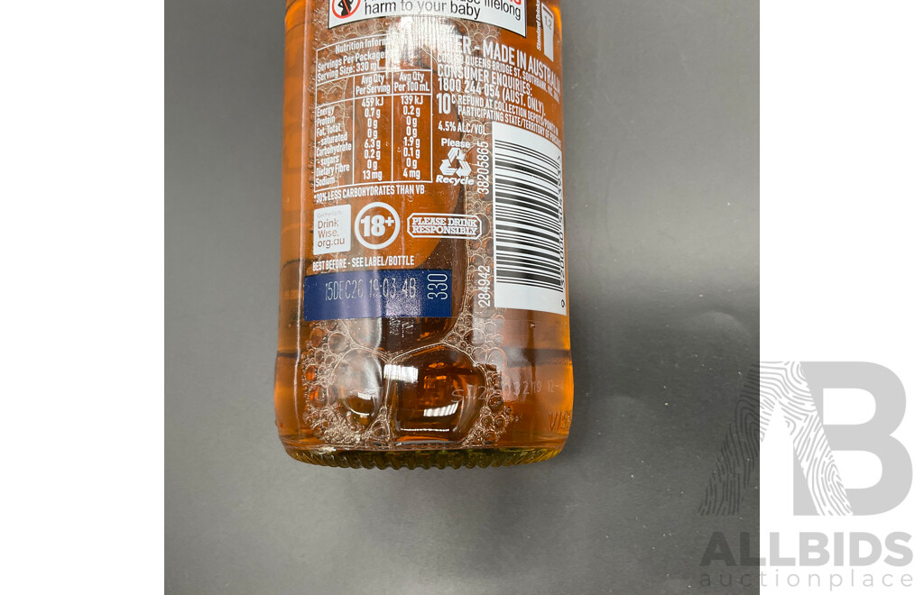 CARLTON DRY Lower Carb 330ml 4.5%ALC/VOL - Lot of 7