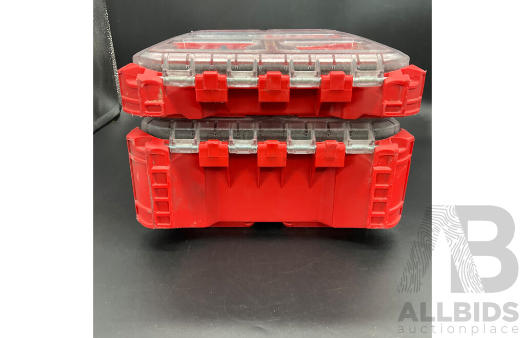 MILWAWKEE Packout Compact Low-Profile Organizer (48-22-8436) with Assortment of Electrical & Automotive Wiring Supplies