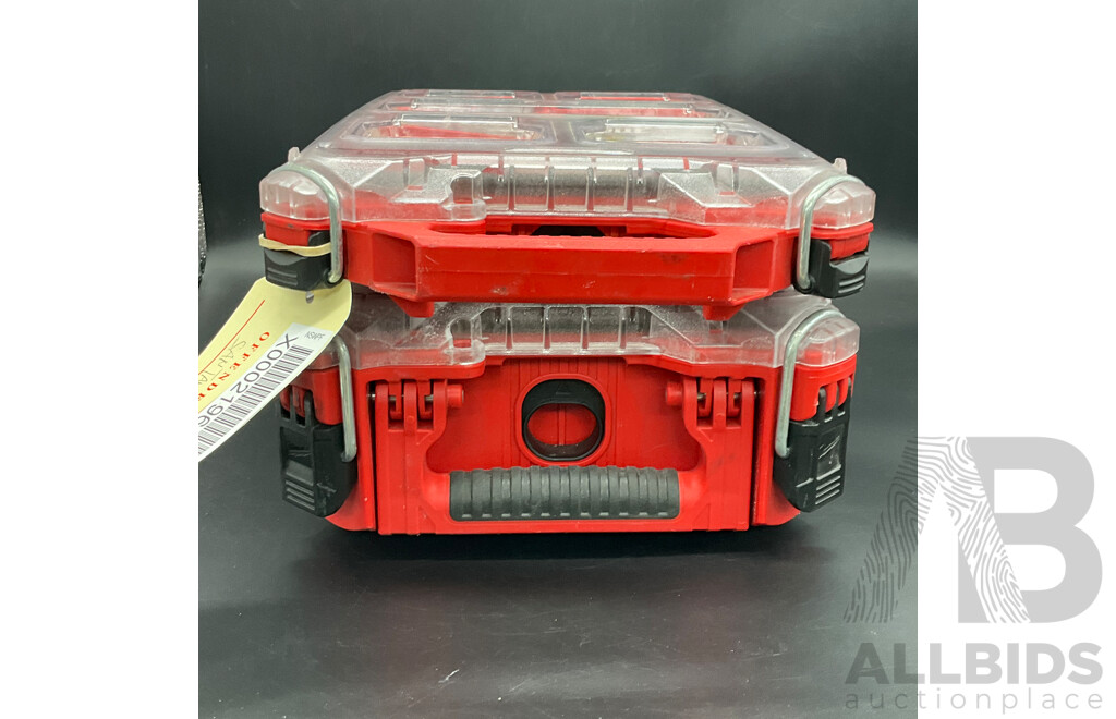 MILWAWKEE Packout Compact Low-Profile Organizer (48-22-8436) with Assortment of Electrical & Automotive Wiring Supplies