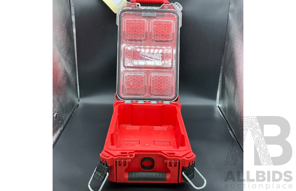 MILWAWKEE Packout Compact Low-Profile Organizer (48-22-8436) with Assortment of Electrical & Automotive Wiring Supplies