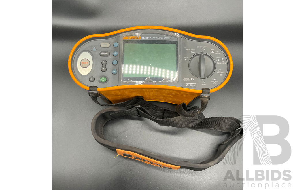 FLUKE Multifunction Installation Tester (1653B) & Test Leads Also Included with Yellow Hard Carrying Case