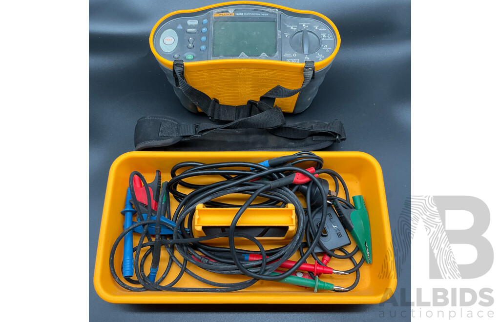 FLUKE Multifunction Installation Tester (1653B) & Test Leads Also Included with Yellow Hard Carrying Case