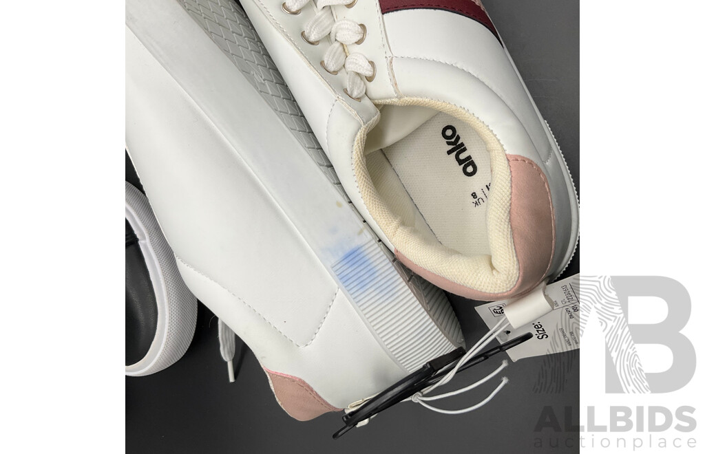 Assorted Items, Anko Shoes S10, Socks, Sunglasses, Mens Underwear, Ear Buds - Lot of 6
