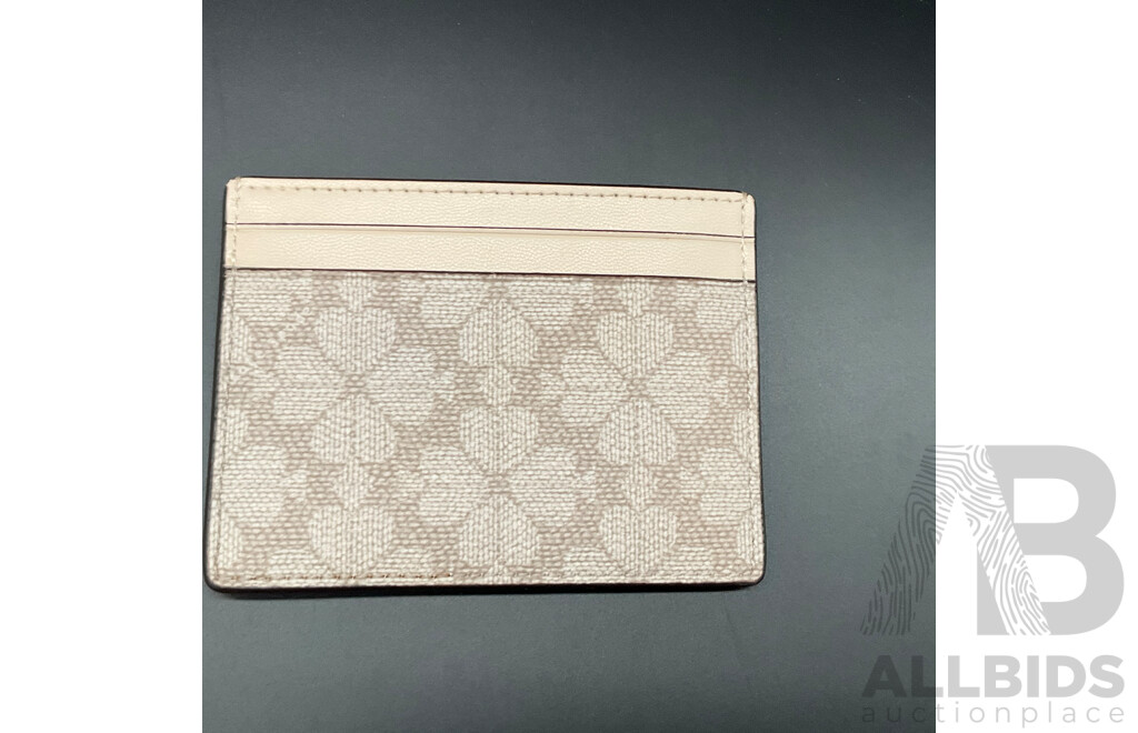 LONGCHAMP Le Pliage Original Pouch with Handle, KATE SPADE Flower Small Card Holder - Lot of 2