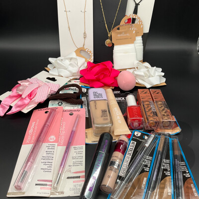 Bulk Lot - Assorted Makeup Items Including MCoBeauty, Maybelline, Other - Lot of 24