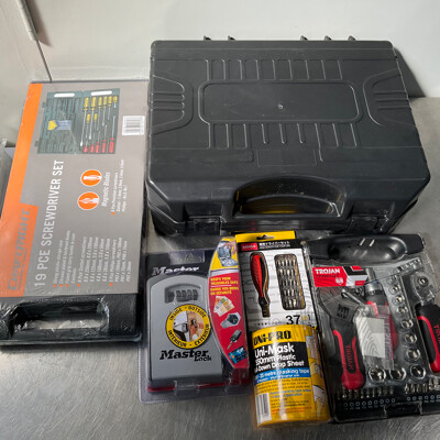 Assorted Items - CRAFTRIGHT 19 PCE Screwdriver Set, Portable Stove, Master Lock, Other - Lot of 6